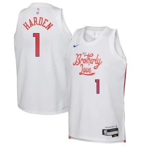James Harden Philadelphia 76ers Nike Youth 2022/23 Swingman Jersey City Edition Captivant White - Événement exclusif - Soyez l'un des premiers à avoir ce maillot