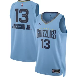Jaren Jackson Jr. Memphis Grizzlies Refiné Jordan Brand Unisex Swingman Jersey Statement Edition Light Blue - Maillot de qualité supérieure - Durable et résistant