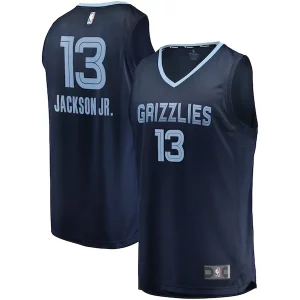 Jaren Jackson Jr. Memphis Grizzlies Replica Fast Break Jersey Navy Bold Icon Edition - Maillot de qualité supérieure - Durable et résistant