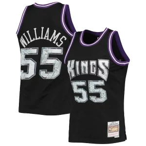 Jason Williams Sacramento Kings 2000/01 Hardwood Classics NBA Exclusif 75th Anniversary Diamond Swingman Jersey Black - Maillot de championnat - Revivez les victoires glorieuses