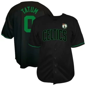 Jayson Exclusif Tatum Boston Celtics Profile Big & Tall Name & Number Button Up Jersey Black - Nouvelle arrivée - Êtes-vous prêt pour la saison ?