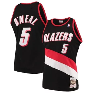 Jermaine O'Neal Portland Trail Blazers Premium 1999/00 Hardwood Classics Swingman Jersey Black - Pour les joueurs de basketball amateurs - Adapté à tous les styles de jeu