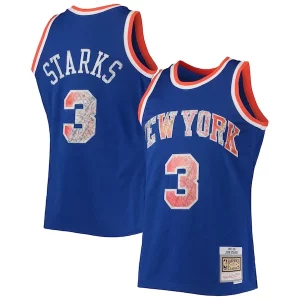 John Starks New York Knicks Élégant 1991/92 Hardwood Classics NBA 75th Anniversary Diamond Swingman Jersey Blue - Offre d'achat groupé - Achetez avec vos amis et économisez