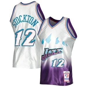 John Stockton Utah Gracieux Jazz 1996/97 Hardwood Classics 75th Anniversary Swingman Jersey Platinum - Événement exclusif - Soyez l'un des premiers à avoir ce maillot