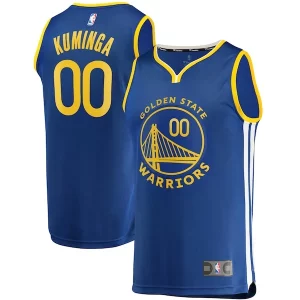 Jonathan Kuminga Golden State Warriors 2021 NBA Draft First Round Pick Fast Break Replica Jersey Royal Icon Élégant Edition - Pour les joueurs de basketball amateurs - Adapté à tous les styles de jeu