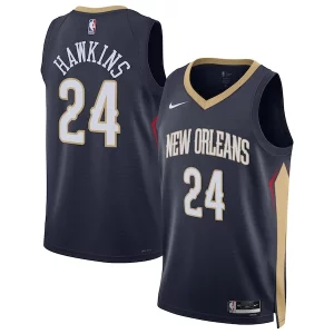 Jordan Hawkins New Orleans Pelicans Vibrant Nike Unisex Swingman Jersey Icon Edition Navy - Maillot de qualité supérieure - Durable et résistant