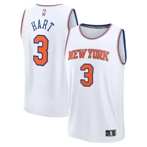 Josh Hart New York Knicks Fast Break Replica Player Jersey Association Edition Personalisable White - Style contemporain - Restez à la mode avec ce maillot