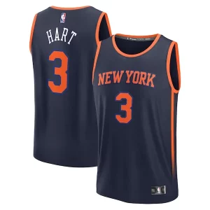 Josh Hart Sophistiqué New York Knicks Fast Break Replica Player Jersey Statement Edition Navy - Offre spéciale - Achetez maintenant et économisez