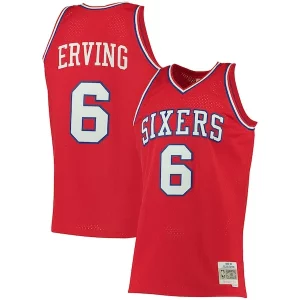 Julius Erving Philadelphia 76ers 1982/83 Big & Tall Stylish Hardwood Classics Swingman Jersey Red - Parfait pour le match jour - Montrez votre support avec style