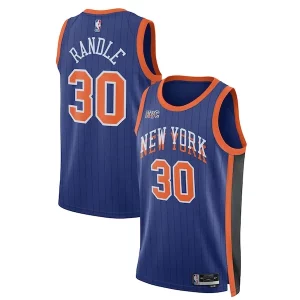 Julius Randle Exquisite New York Knicks Nike Unisex 2023/24 Swingman Jersey Blue City Edition - Pour les fans de la ligue - Un maillot authentique de la compétition