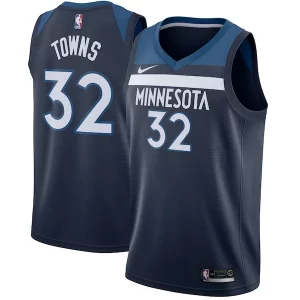 Karl Anthony Towns Minnesota Timberwolves Nike Distingué Swingman Jersey Navy Icon Edition - Maillot de collection - Un bijou pour les amateurs