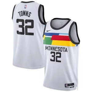 Karl Anthony Towns Minnesota Incontournable Timberwolves Nike Unisex 2022/23 Swingman Jersey City Edition White - Fait à la main - Un produit unique et de qualité