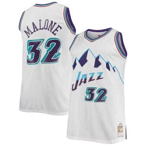 Karl Malone Utah Jazz 1996/97 Premium Big & Tall Hardwood Classics Swingman Jersey White/Purple - Offre spéciale - Achetez maintenant et économisez