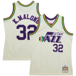 Karl Malone Utah Superbe Jazz Chainstitch Swingman Jersey Cream - Nouvelle arrivée - Êtes-vous prêt pour la saison ?