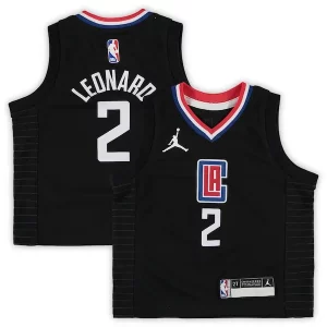 Kawhi Leonard LA Clippers Jordan Brand Toddler 2020/21 Collectible Jersey Black Statement Edition - Maillot de championnat - Revivez les victoires glorieuses