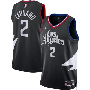 Kawhi Leonard LA Clippers Jordan Tendance Brand Unisex Swingman Jersey Statement Edition Black - Idéal pour les collectionneurs - Qualité premium garantie