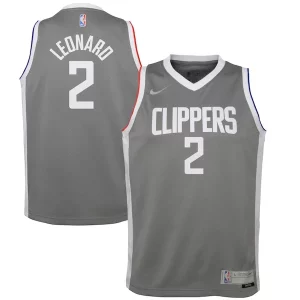 Kawhi Leonard LA Clippers Nike Youth 2020/21 Swingman Player Jersey Gray Earned Edition Collectible - Pour les amateurs de basketball passionnés - Livraison rapide