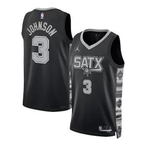 Keldon Johnson San Collectible Antonio Spurs Jordan Brand Unisex Swingman Jersey Statement Edition Black - Giftez-le à un fan dévoué - Livraison en temps pour les fêtes