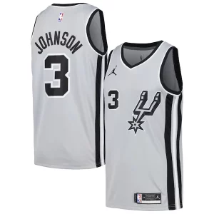 Keldon Johnson San Antonio Dashing Spurs Nike Swingman Player Jersey Statement Edition Silver - Fait à la main - Un produit unique et de qualité
