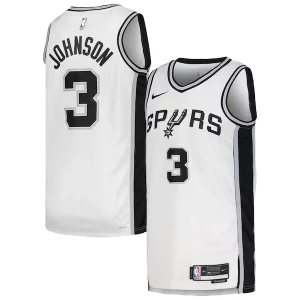 Keldon Johnson San Antonio Spurs Nike Unisex Swingman Jersey Association Tendance Edition White/Black - Collectionner ce maillot rare - Augmentez la valeur de votre collection
