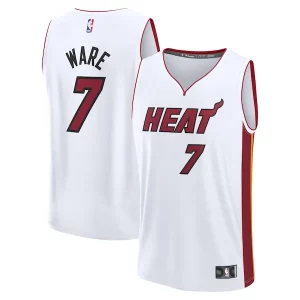 Kel'el Sophistiqué Ware Miami Heat Fast Break Replica Player Jersey Association Edition White - Maillot authentique - Reproduit avec soin