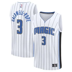 Kentavious Caldwell Pope Orlando Magic Fast Break Replica Player Jersey Association Stylish Edition White - Pour les joueurs de basketball amateurs - Adapté à tous les styles de jeu