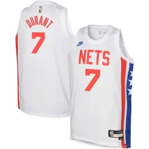 Kevin Charming Durant Brooklyn Nets Nike Youth 2022/23 Swingman Jersey White Classic Edition - Style contemporain - Restez à la mode avec ce maillot