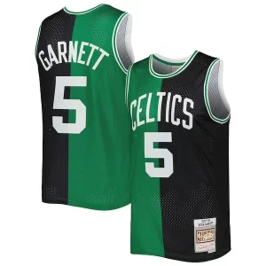 Kevin Garnett Boston Celtics Hardwood Classics 2007/08 Split Notable Swingman Jersey Black/Kelly Green - Vêtement de fan emblématique - Montrez votre amour pour l'équipe