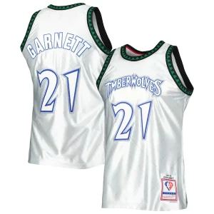 Kevin Garnett Minnesota Timberwolves 1997/98 Hardwood Classics 75th Premium Anniversary Swingman Jersey Platinum - Édition limitée - Uniques dans leur genre
