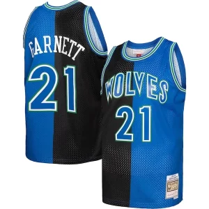 Kevin Garnett Minnesota Timberwolves Hardwood Dashing Classics 1995/96 Split Swingman Jersey Black/Blue - Maillot de collection - Un bijou pour les amateurs