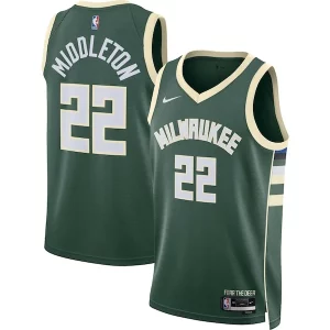 Khris Middleton Milwaukee Bucks Nike Unisex Swingman Jersey Icon Edition Hunter Green Classique - Stock limité - Commandez vite votre maillot exclusif