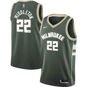 Khris Middleton Milwaukee Bucks Nike Youth 2021/22 Swingman Jersey Icon Edition Hunter Green Moderne - Fait à la main - Un produit unique et de qualité