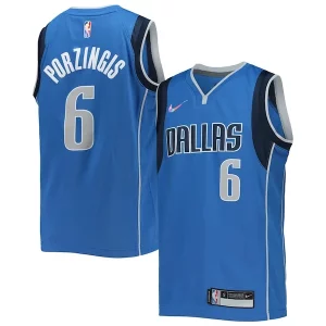 Kristaps Porzingis Dallas Mavericks Nike Youth 2021/22 Diamond Swingman Premium Jersey Icon Edition Blue - Promotion limitée - Profitez de la réduction avant qu'elle ne soit terminée