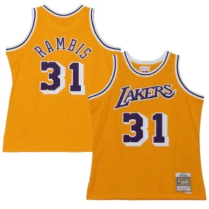 Kurt Rambis Los Angeles Lakers 1984/85 Swingman Jersey Prime Gold - Fait à la main - Un produit unique et de qualité