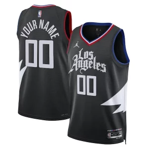 LA Clippers Jordan Brand Unisex 2022/23 Swingman Custom Jersey Statement Exclusif Edition Black - Maillot de qualité supérieure - Durable et résistant