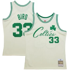 Larry Bird Boston Celtics Chainstitch Swingman Jersey Cream Vibrant - Événement exclusif - Soyez l'un des premiers à avoir ce maillot