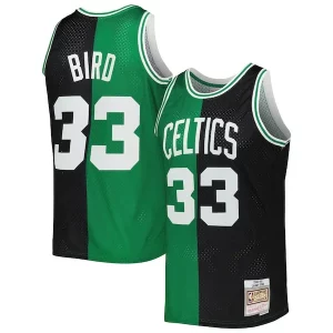 Larry Refiné Bird Boston Celtics Hardwood Classics 1985/86 Split Swingman Jersey Black/Kelly Green - Confort et style combinés - Pour un look exceptionnel