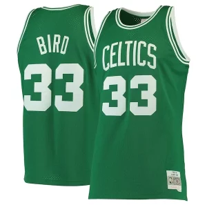 Larry Bird Authentique Boston Celtics Hardwood Classics Swingman Jersey Kelly Green/White - Pour les joueurs de basketball amateurs - Adapté à tous les styles de jeu