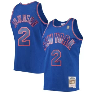 Larry Johnson New York Knicks 1996/97 Hardwood Classics Swingman Prime Jersey Blue - Collectionner ce maillot rare - Augmentez la valeur de votre collection