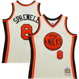 Latrell Sprewell Uniques New York Knicks Chainstitch Swingman Jersey Cream - Offre spéciale - Achetez maintenant et économisez