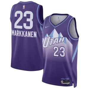 Lauri Markkanen Utah Jazz Nike Unisex 2024/25 Swingman Player Jersey City Edition Premium Purple - Stock limité - Commandez vite votre maillot exclusif