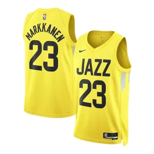 Lauri Markkanen Utah Jazz Nike Gracieux Unisex Swingman Jersey Icon Edition Gold - Maillot de qualité supérieure - Durable et résistant