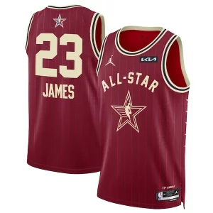LeBron James Jordan Brand Unisex 2024 NBA All Prime Star Game Swingman Jersey Crimson - Maillot de marque reconnue - Faites confiance à la qualité