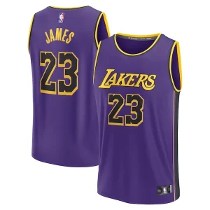 LeBron James Los Angeles Lakers 2022/23 Fast Break Replica Jersey Statement Unique Edition Purple - Nouvelle arrivée - Êtes-vous prêt pour la saison ?