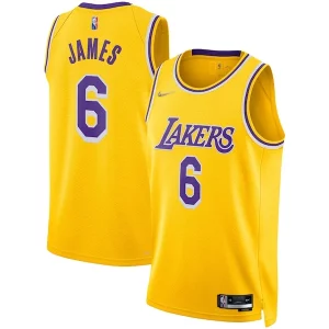 LeBron James Los Angeles Lakers Nike 2021/22 Diamond Swingman Jersey Icon Edition Exclusif Gold - Fait à la main - Un produit unique et de qualité