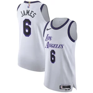 LeBron James Los Angeles Lakers Nike 2022/23 Authentic Jersey City Bold Edition White - Fait à la main - Un produit unique et de qualité