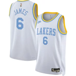 LeBron James Los Angeles Lakers Notable Nike Swingman Jersey Classic Edition White - Style contemporain - Restez à la mode avec ce maillot