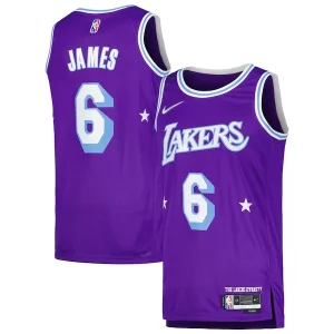 LeBron James Los Angeles Lakers Authentique Nike Swingman Player Jersey City Edition Purple - Stock limité - Commandez vite votre maillot exclusif