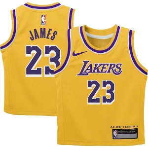 LeBron James Los Angeles Lakers Nike Preschool Dri FIT Swingman Player Jersey Icon Edition Gold Éclatant - Stock limité - Commandez vite votre maillot exclusif