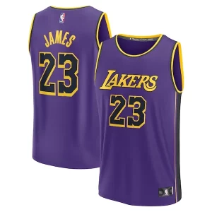 LeBron James Personalisable Los Angeles Lakers Youth Fast Break Replica Player Jersey Statement Edition Purple - Pour les amateurs de basketball passionnés - Livraison rapide